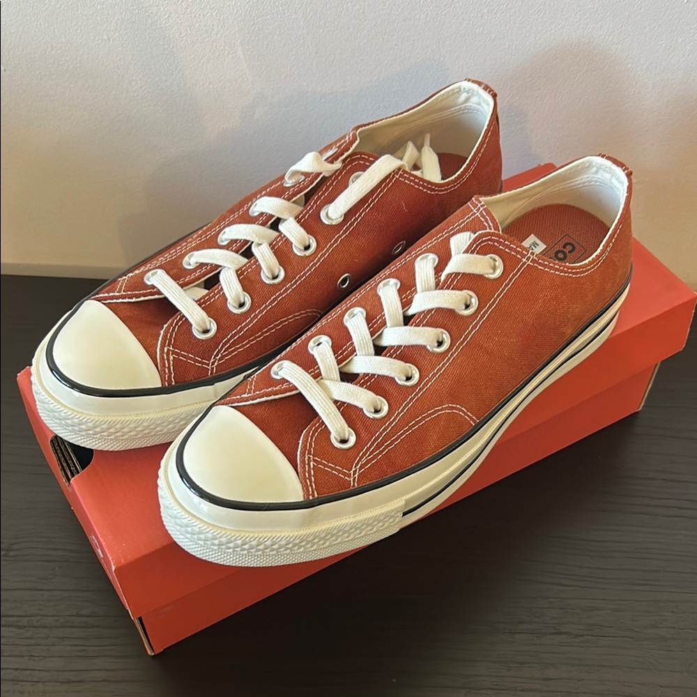 Converse Classic Red Bark Canvas Sneakers